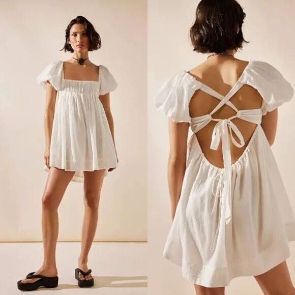 Free People Dresses & Skirts - Free People Marina Mini Dress White Women’s Size Large